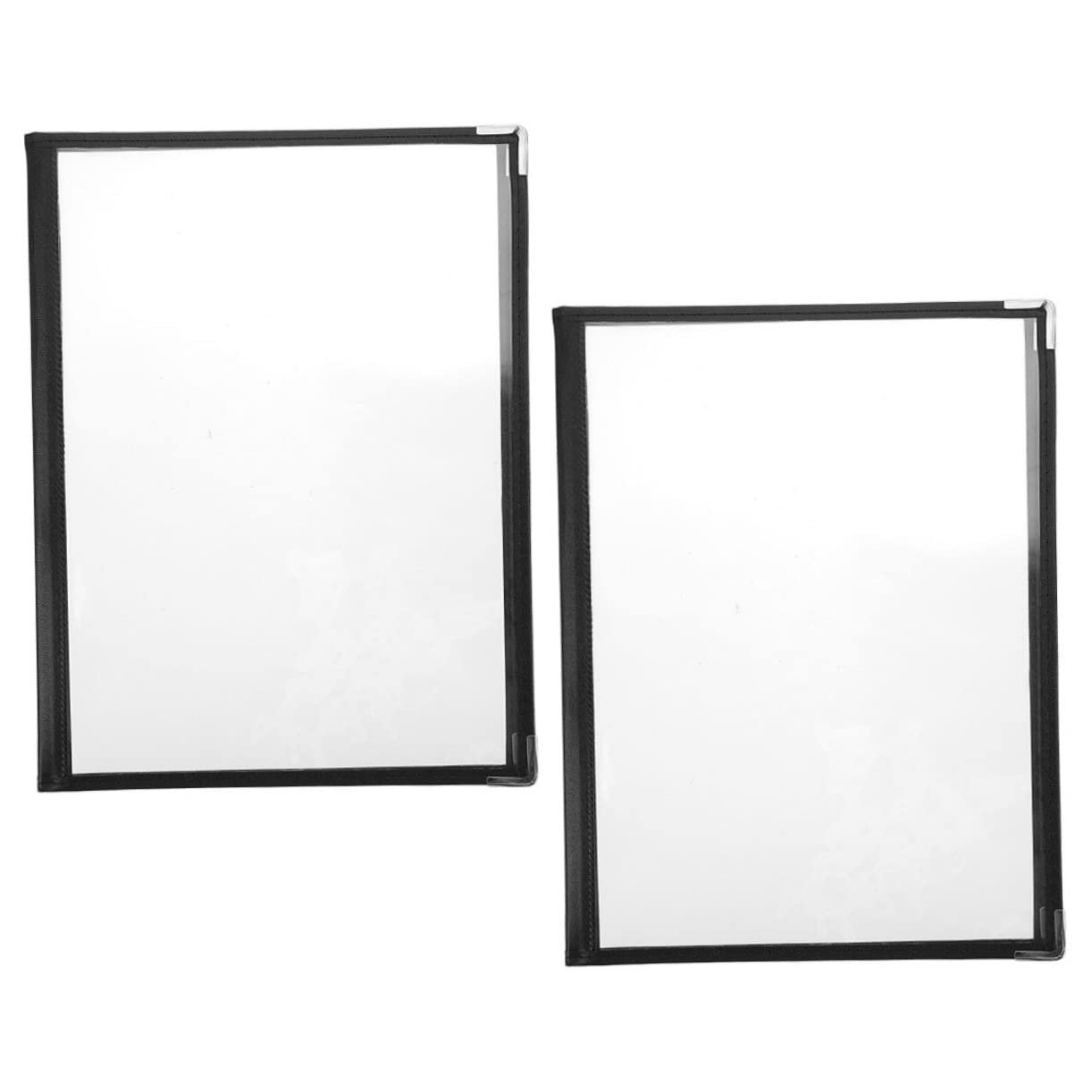 Unomor 2pcs Menu Transparent Folder Drink Menu Covers Clear Menu Covers Menu Protector Menu Cover Case Folder Cover Menu Holder Cover Bar Menu Covers Binders Menu Book Cover PVC