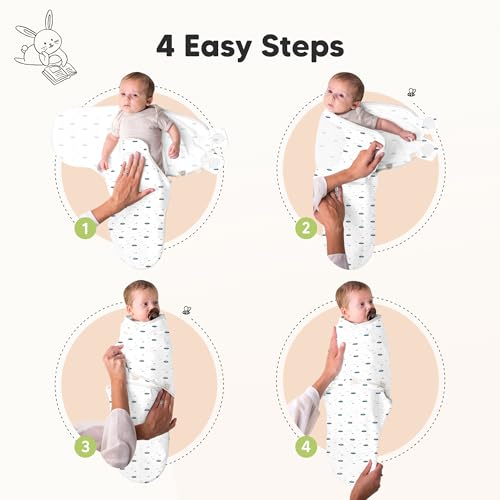 Image of 3-Pack Organic Baby Swaddle Sleep Sacks - Swaddles for Newborns, Infant 0-3 Months, Baby Girls, Boys, Soft & Snug Newborn Sleep Sack, Nursery Swaddling Blankets (Galaxy, OS)