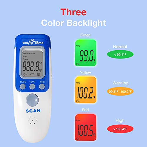 Image of Easy@Home 3 in 1 Non-Contact Infrared Forehead Thermometer for Baby Adult and Child, NCT-301 (Pack of 3)
