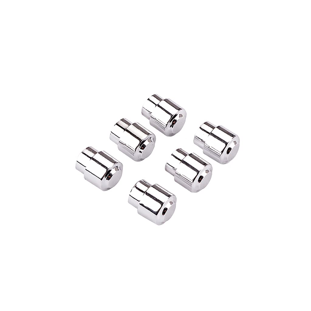 Alnicov 6 PCS Guitar Switch Tip Cap Knobs?Plastic Chrome?for Tele Telecaster Guitar Parts
