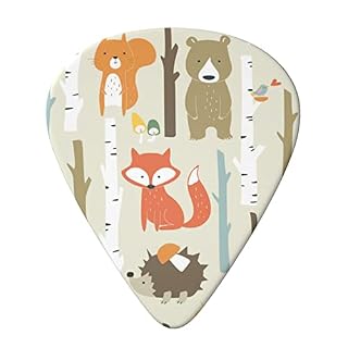 FUCVNPZ Lot de 6 médiators en celluloïd, animaux mignons en style dessin animé, médiators fins, moyens et lourds pour… - Les Beatles, Paul McCartney, John Lennon, RIngo Starr, George Harrison FUCVNPZ Lot de 6 médiators en celluloïd, animaux mignons en style dessin animé, médiators fins, moyens et lourds pour… – Image 3