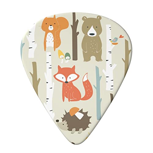 FUCVNPZ Lot de 6 médiators en celluloïd, animaux mignons en style dessin animé, médiators fins, moyens et lourds pour… - Les Beatles, Paul McCartney, John Lennon, RIngo Starr, George Harrison FUCVNPZ Lot de 6 médiators en celluloïd, animaux mignons en style dessin animé, médiators fins, moyens et lourds pour… – Image 4