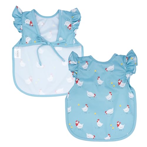 Image of BapronBaby Flutter Little Chickies Bapron - No Neck Tie Safer Bib for Baby & Toddler - Soft Waterproof Stain Resistant - Machine Washable - Sz Baby/Toddler 6m-3T