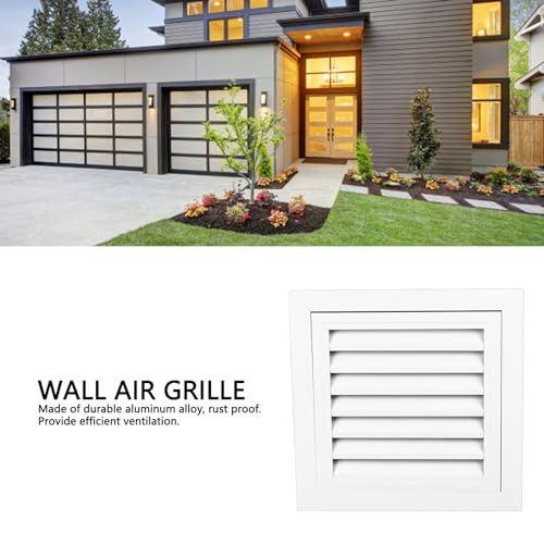 Giebellüftungsabdeckung 35 X 35 Cm, Wandlüftungsabdeckung aus Aluminiumlegierung mit Sieb, Hervorragende Luftstromeffizienz, 29,5 X 29,5 Cm Innengröße Wandlüftungsabdeckung für