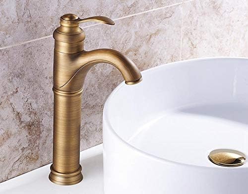 Robinet de salle de bain en laiton brossé haut de gamme mitigeur lavabo monotrou