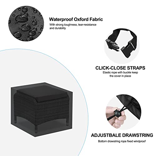 Funda para puf de terraza en tejido Oxford resistente de alta densidad 5