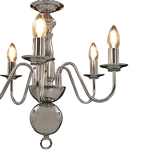Lustre Argenté Chic et Plafonnier Suspendu Luminaire Haute Finition - 8