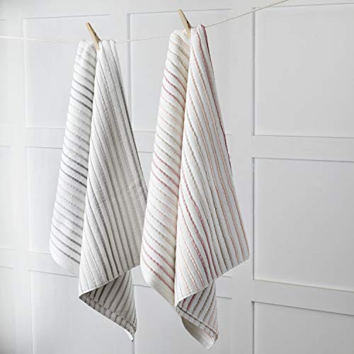 Skl Home By Saturday Knight Ltd. Tie Dye Stripe 2 Pc Hand Towel Set, Coral #TOP3