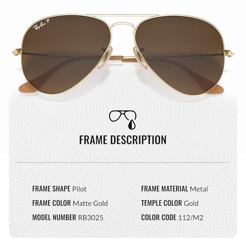 Ray-Ban RB3025 AVIATOR GRADIENT POLARIZED Pilot Shaped Sunglasses for Men & Women with Official RAYBAN Eyewear Kit3
