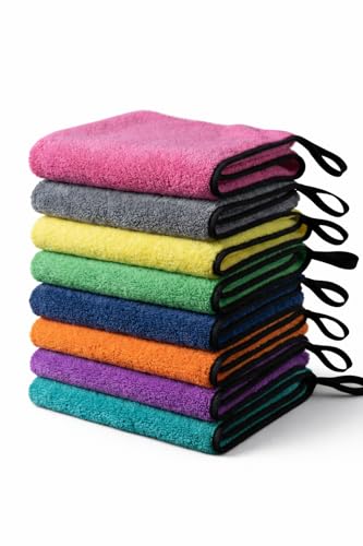 Image of Microfiber Towel for Car Cleaning 400 GSM TRIZONE Micro Fiber Cleaning Towel, Cloth for Dusting Washing & Mirror Glass Cleaning, Microfiber Cloth for Drying & for Car Detailing (4 Colors) Pack(2)
