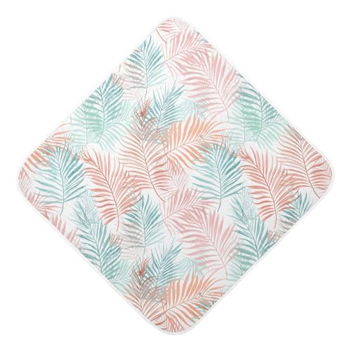 Msyxl Tropical Palm Leaf Hooded Towel - Ultra Soft & Absorbent Muslin Cotton Bath Towel for Babies, Toddlers, Newborn - Boys & Girls Essential 35