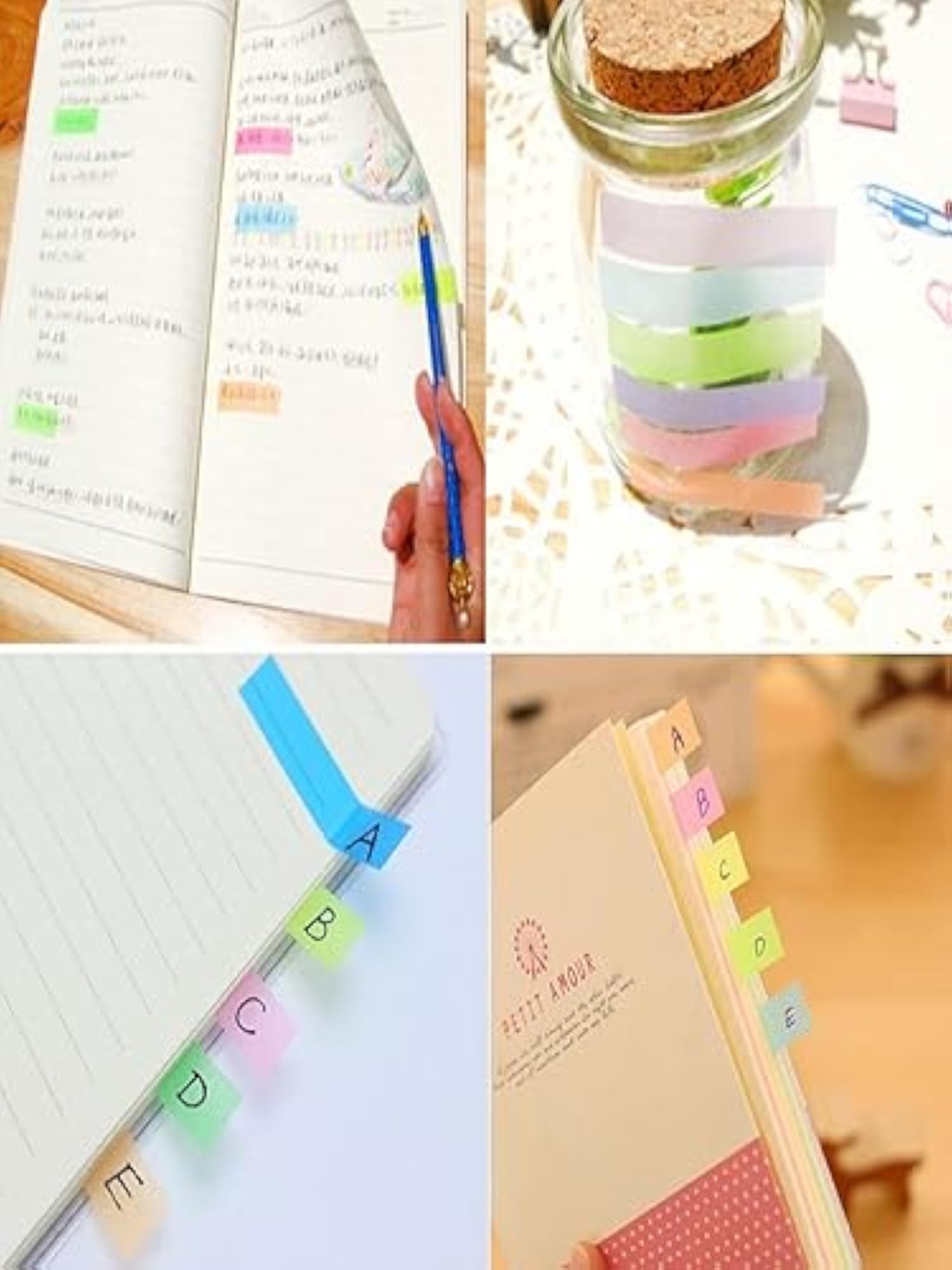 Pack of 250 Plastic Arrow Flags Sticky Notes for Office & School