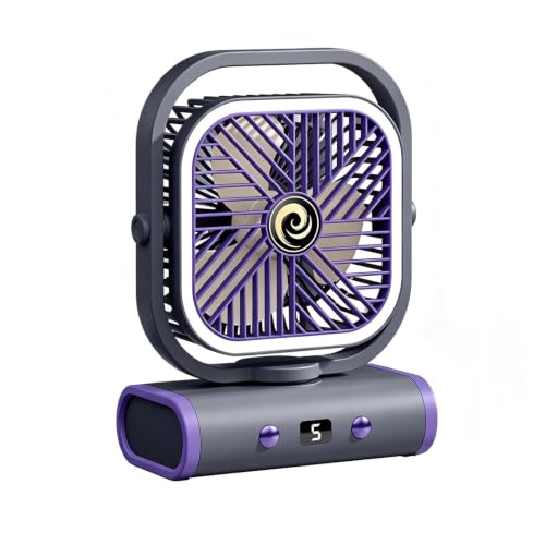 Azonelife Ventilador de Mesa Pequeño, Ventilador USB Silencioso Portatil 2400mAh, Mini Ventilador de Escritorio Recargable, Inclinación Variable de 90°, 5 Velocidades para Oficina, Dormitorio (Gris) Azonelife Ventilador de Mesa Pequeño, Ventilador USB Silencioso Portatil 2400mAh, Mini Ventilador de Escritorio Recargable, Inclinación Variable de 90°, 5 Velocidades para Oficina, Dormitorio (Gris)