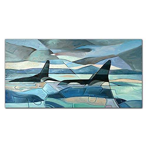 Tableau en verre baleine pour illuminer un mur sombre et triste