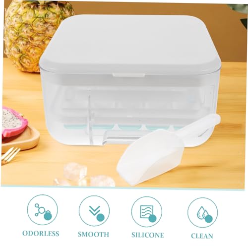 Molde de silicona para cubos de hielo con tapa, gran capacidad miniatura 2