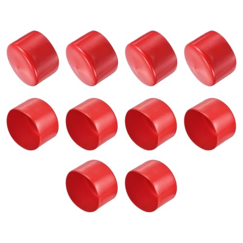 Embout rond en caoutchouc vinyle robuste 70 mm rouge de finition nette