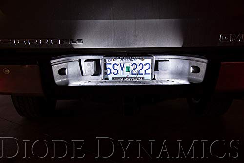Diode Dynamics License Plate LEDs compatible with GMC Sierra 1500 1999-2024 (pair), 194 HP3 Cool White (6000K)