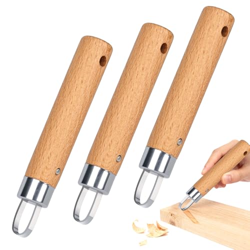 bssmmai Schnitzmesser mit runder Klinge - hochwertiges Schnitzset...