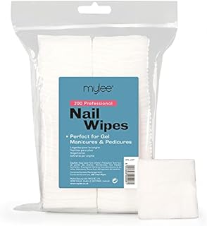 Mylee Lint-Free Nail Wipes Professional Use Gel Removal Soft Pads for Manicure and Pedicure (Pack of 200)