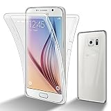 cadorabo Coque Compatible avec Samsung Galaxy S6 en Transparent - Étui pour téléphone Portable Complet à 360 ° Protection Avant et arrière Protection complète avec Protection d'écran