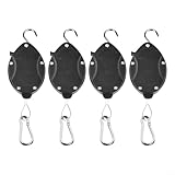 Parfait pour divers objets : conçu pour supporter des objets lourds à l'intérieur et à l'extérieur, ce cintre de poulie est adapté à une variété d'articles. Il peut facilement soulever des pots de fleurs décoratifs, des mangeoires à oiseaux, des cages à oiseaux et même des lampes de croissance. Une solution pour les jardins, maisons, avant-toits, balcons et porches.