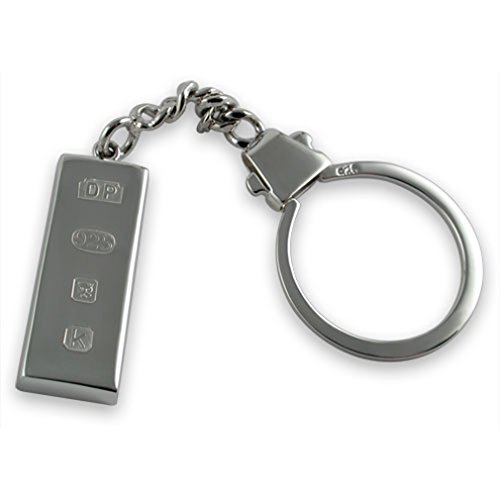 Lingot en argent porte-clés en métal précieux pour clés de maison
