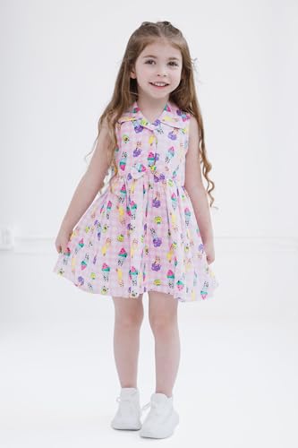 Bluey Girls Gingham Swiss Dot Dress Toddler to Big Kid Sizes (2T - 10-12)2