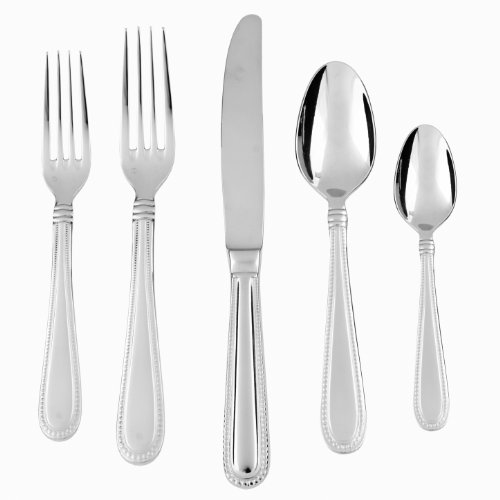 Fortessa Caviar 18/10 Stainless Steel Flatware Serving Spoon, 8.2-Inch #TOP3