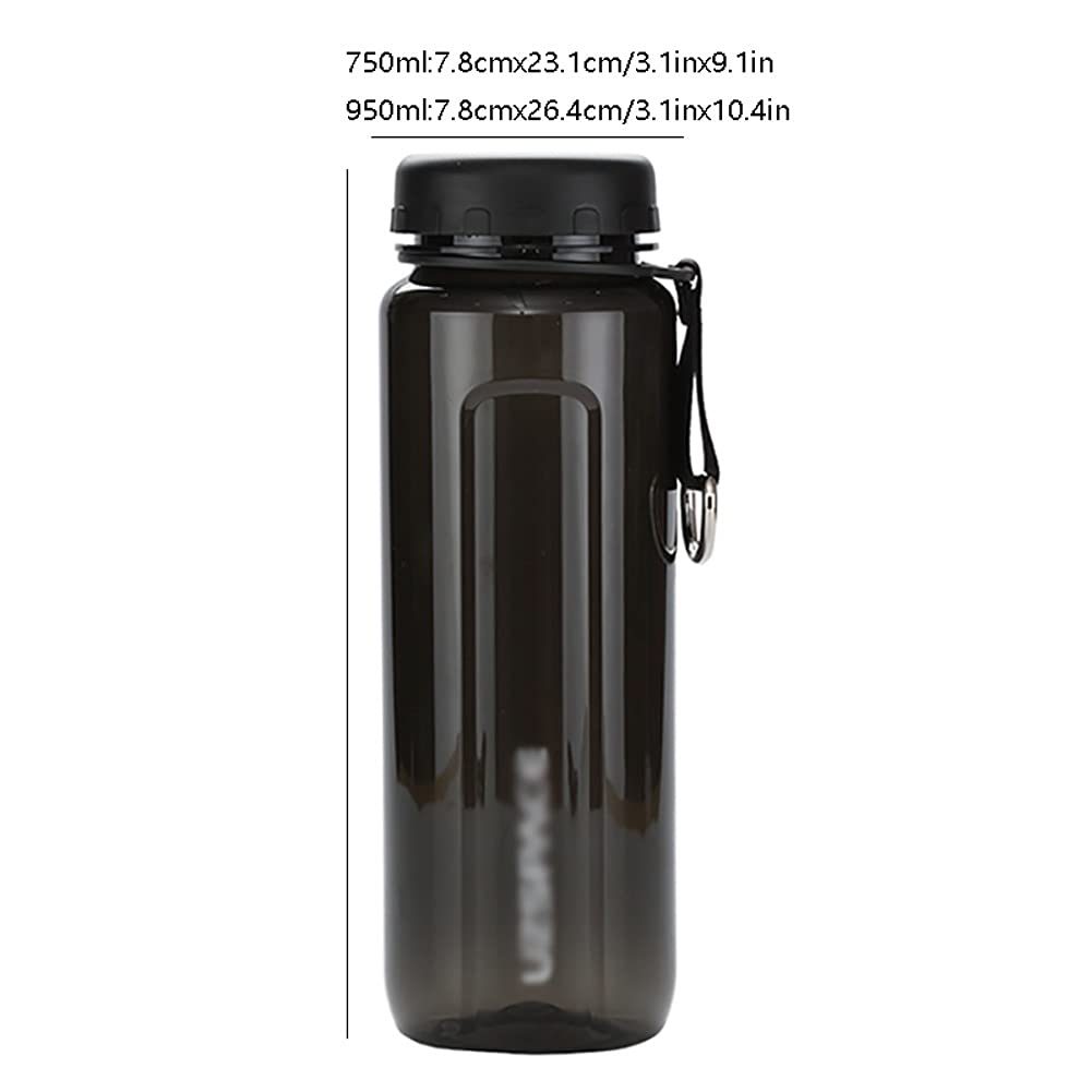 Sportflasche Wasserflaschen Kunststoff Sport Wasserflasche Großer Krug mit Handschlaufe für Wandern Reisen Outdoor Sportflaschen Wasserflaschen (Fassungsvermögen: 750 ml, Farbe: Grün) (Blau 950 ml)