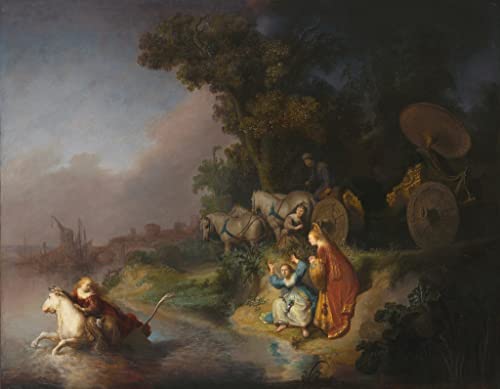 Toile L'Enlèvement d'Europe de Rembrandt Décoration Murale pour Salon Chic