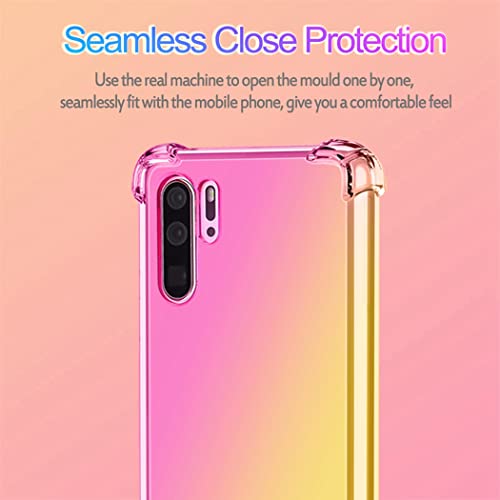 Ueokeird For Huawei P30 Pro Vog-L29 Vog-L04 Case, Clear Cute Gradient Phone Case Slim Anti Scratch Flexible Tpu Cover Shockproof Protective Case For Huawei P30 Pro (Pink/Gold) #TOP3