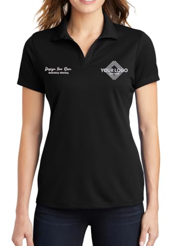 INK STITCH Women Lst640 Custom Embroidery Personalized Logo Texs Mesh Cool Fit Polo Shirts