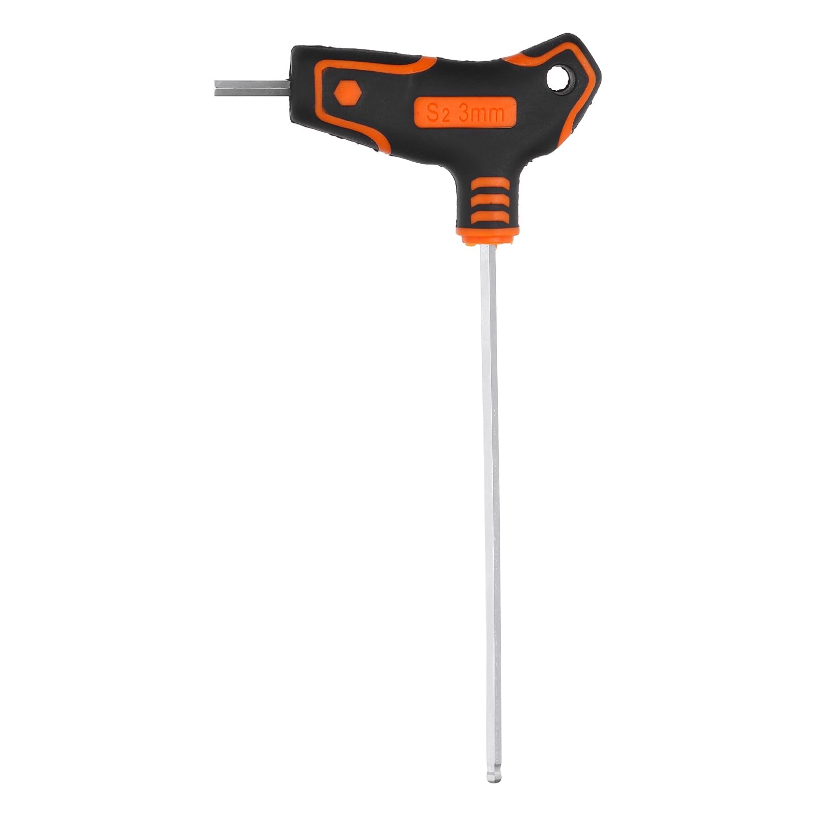 sourcing map T-Handle Ball End Hex Key Wrench 3mm Metric S2 Steel Long Arm T-Key Inner Hexagon Spanner Repairing Tool for Home Auto Maintenance Bike Motorcycle Repair โ image 1