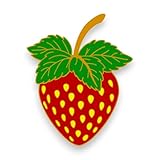 1.25' Strawberry Soft Enamel Pin – Strawberries Fruits Lapel Pins Brooches for Backpacks, Jackets, Hats, Clothes, Bags, Teens, Girls, Boys, Women – Pinback Buttons & Charms