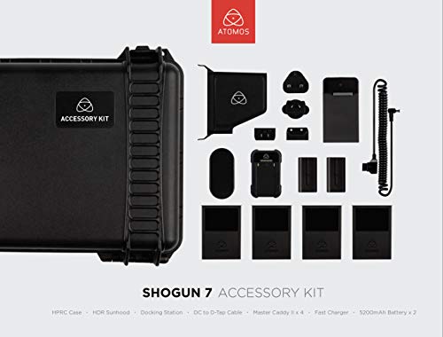 Atomos Shogun 7 Accessory Kit for Shogun 7-Inch Monitor, Includes Batteries, Charger,Docking Station,Cable,Adapter, Caddies, Sunhood, and Hardshell Case - Image 3