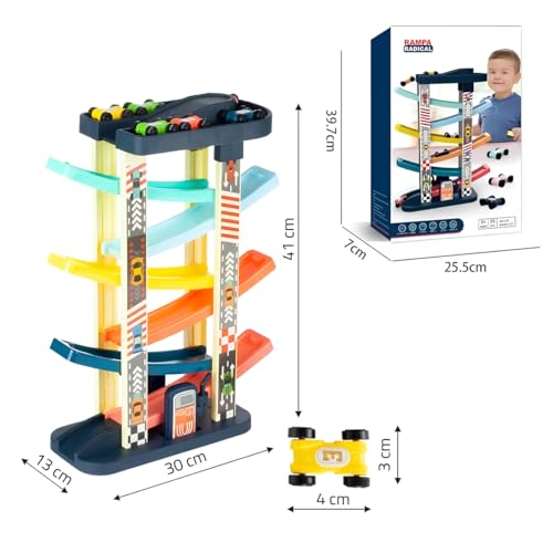 Pista Carrinho Corrida Rampa Radical Infantil Posto garagem