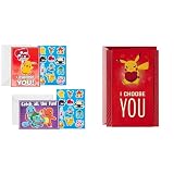 Hallmark Pokémon Valentines Day Cards and Stickers for Kids School & Pokémon Valentines Day Card (Pikachu, I Choose You) Anniversary Card, Love Card