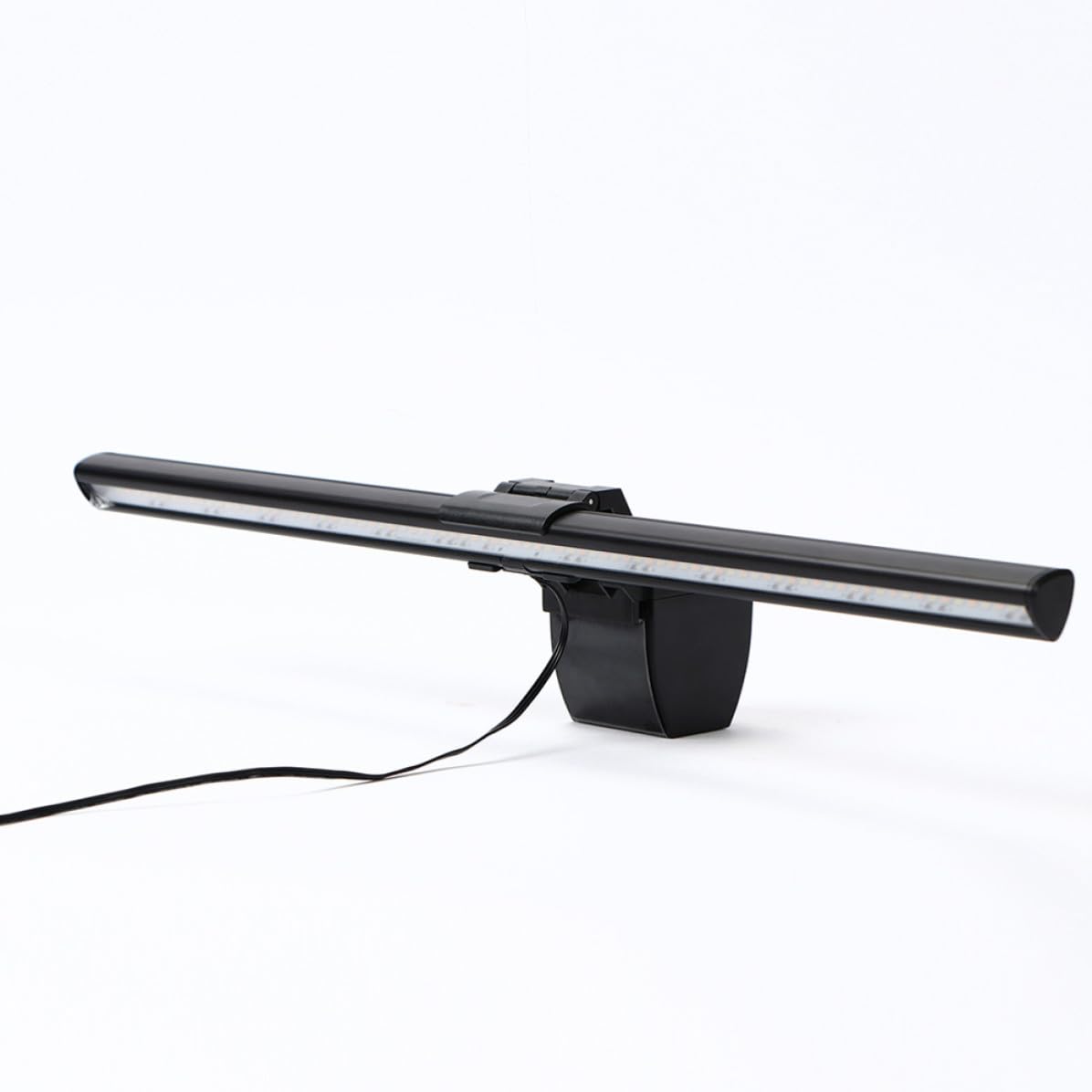 Lámpara para Monitor de Ordenador Clip Ajustable y Cable USB Largo, Luz Protectora para Oficina y Estudio, Material Abs y Aluminio Negro
