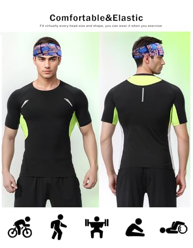 Image of Headbands for Men & Women, Sweat Headband Non-Slip Sweatband Sports Running Cycling Yoga Basketball Workout Football Training