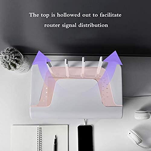 Support de routeur WiFi mural et étagère boîtier TV discret - 5