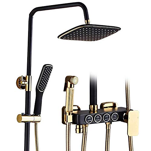Ensemble de robinet de douche avec pommeau pluie et douchette main