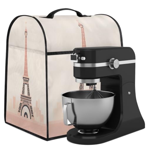 Coffee Maker Cover Eiffel Tower Kitchen Appliance Covers Small Appliance Covers Blender Cover Juicer Cover Dust Covers for Kitchen Appliances with Top Handle and Pockets,Washable,B374