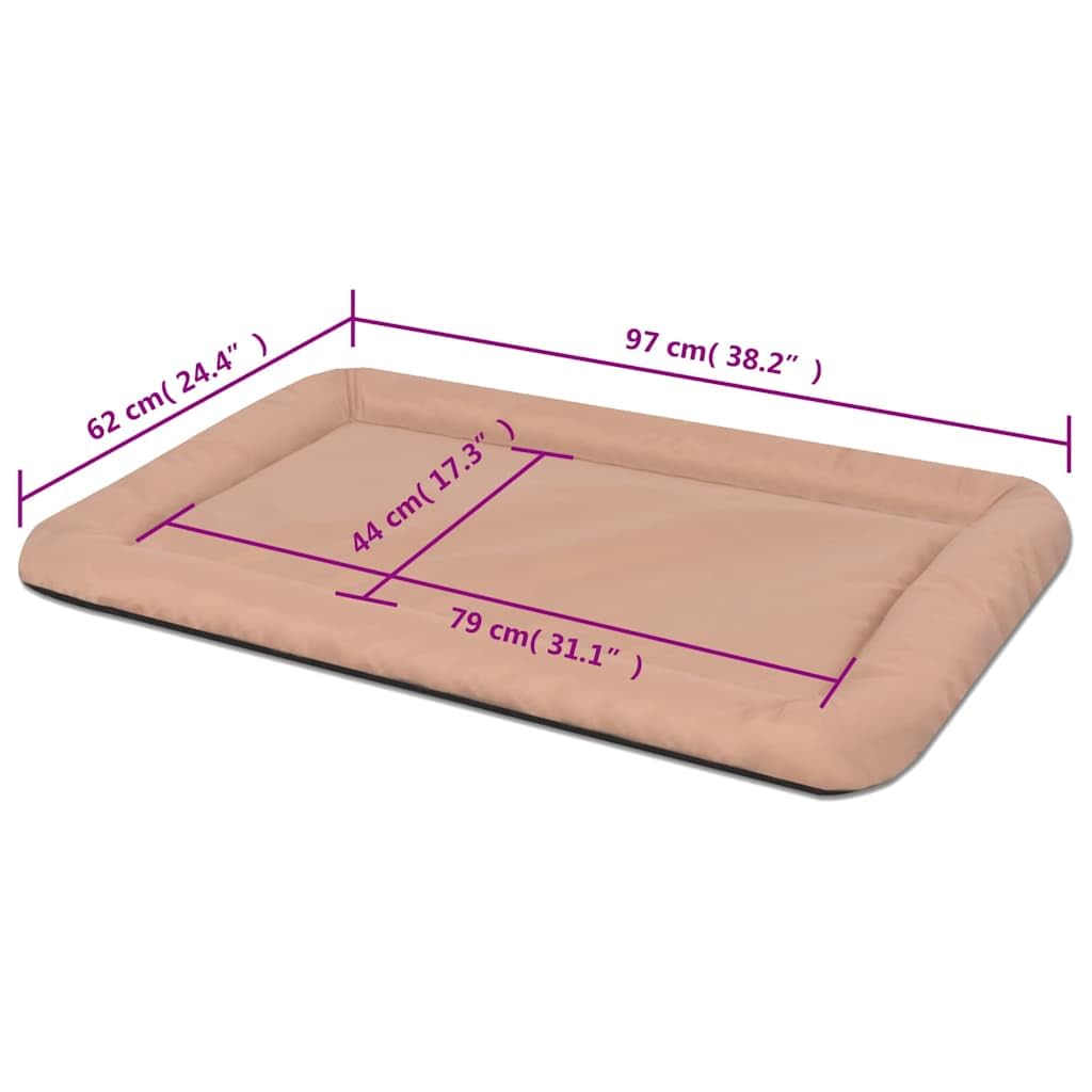 Colchón genérico para perros, talla XXL, color beige