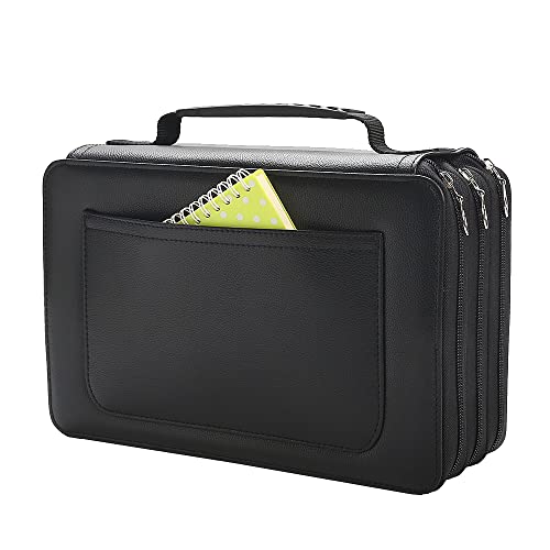 Image of Lbxgap 102 Slots Marker Pen Organizer Case w /Handle | Portable Multilayer Holder for Watercolor Pencils & Gel Pen Markers for Artists, Sketching, Drawing