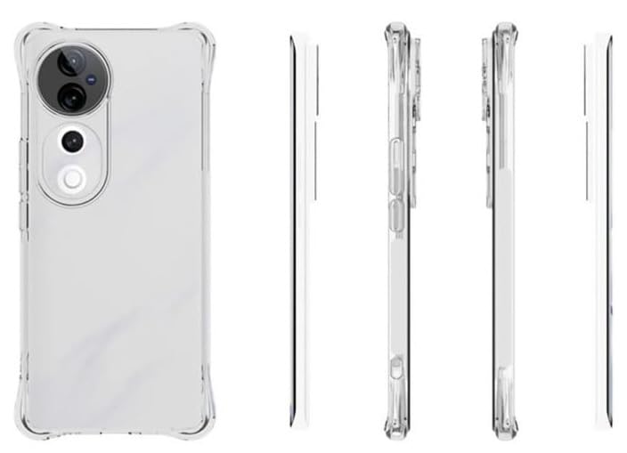 Image of Lustree Compatible with vivo T4 Ultra 5G Back Cover| Clear + TPU Case with 4 Corner Air Cushion Protection & Camera Protection | Slim& Stylus Cover for vivo T4 Ultra 5G