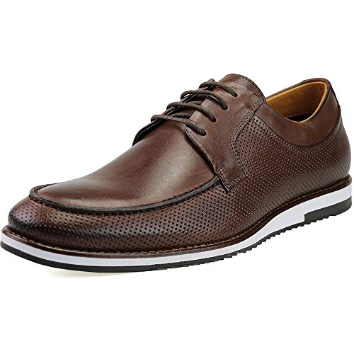 Sapato Casual Oxford Masculino Couro Cafe Tamanho:42;Cor:Marrom;Gênero:Masculino