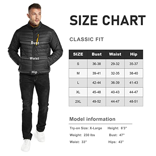 33,000Ft 3JL003A Men'S Lightweight Packable Insulated Puffer Winter Jacket thumb #6