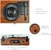 Vinyl Record Player Bluetooth Vintage 3-Speed Portable Turntables with Built-in Speakers, Belt-Driven LP Player Support USB Input AUX-in RCA Line Out
