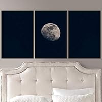3 Piece Framed Canvas Wall Art Lunar Eclipse Canvas Prints Home Artwork Decoration for Living Room,Bedroom - 16