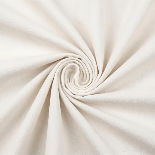 Luminea White Cotton Poplin Fabric by The Yard, 3 Yards 58 Inch Wide